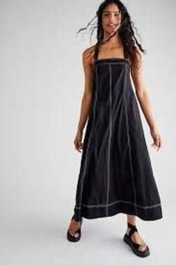 Free People Desert Hearts Apron Midi Dress